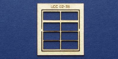 LCC 02-38 OO gauge square window with transom type 2